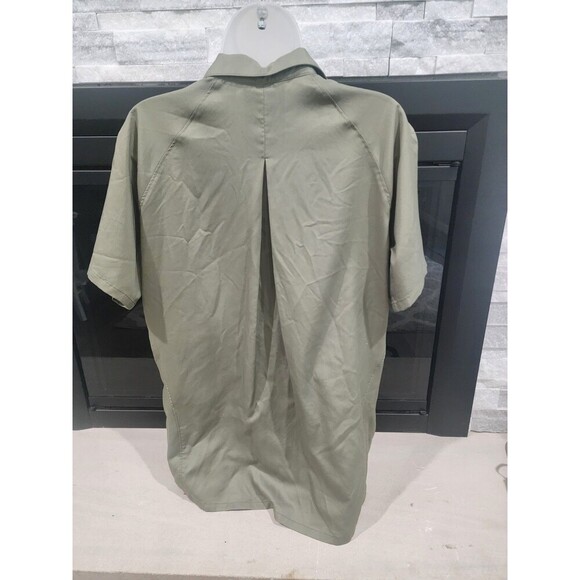 5.11 Tactical Women’s Isla Short Sleeve Shirt 837 Tank Green Light Weight Button - Picture 3 of 8